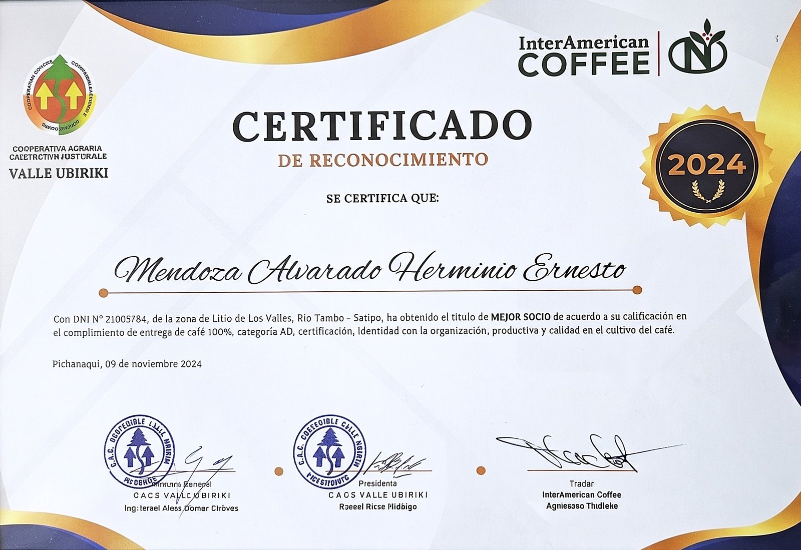 Diploma Calidad Tonkari
